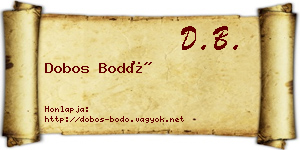 Dobos Bodó névjegykártya